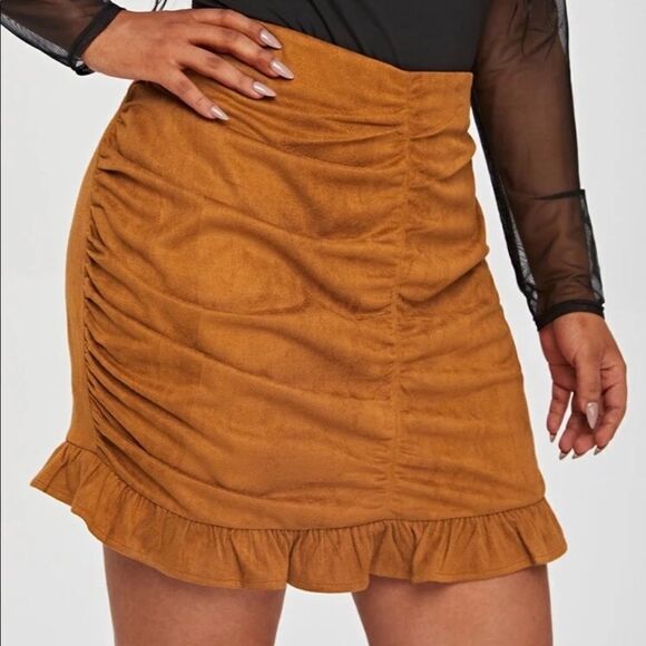 Microsuede Skirt   - Picture 1 of 6